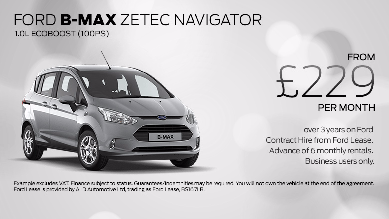 Ford B-Max Zetec Navigator - Contract Hire